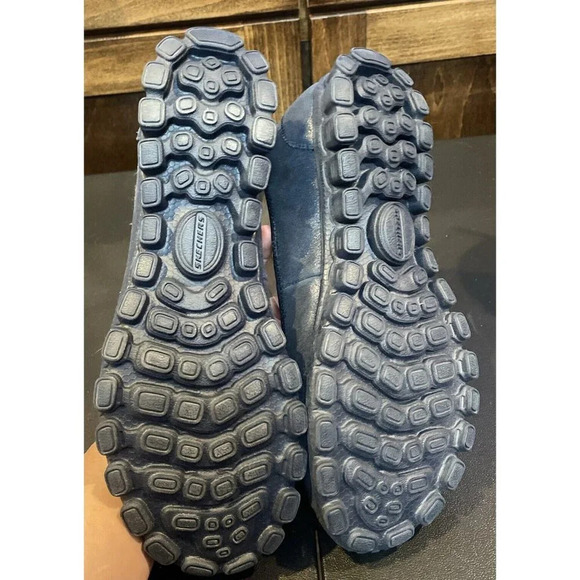 Skechers Memory Foam Navy Blue Slip Ons Flats Women’s Size 8.5 Comfort 22696 - Picture 5 of 7
